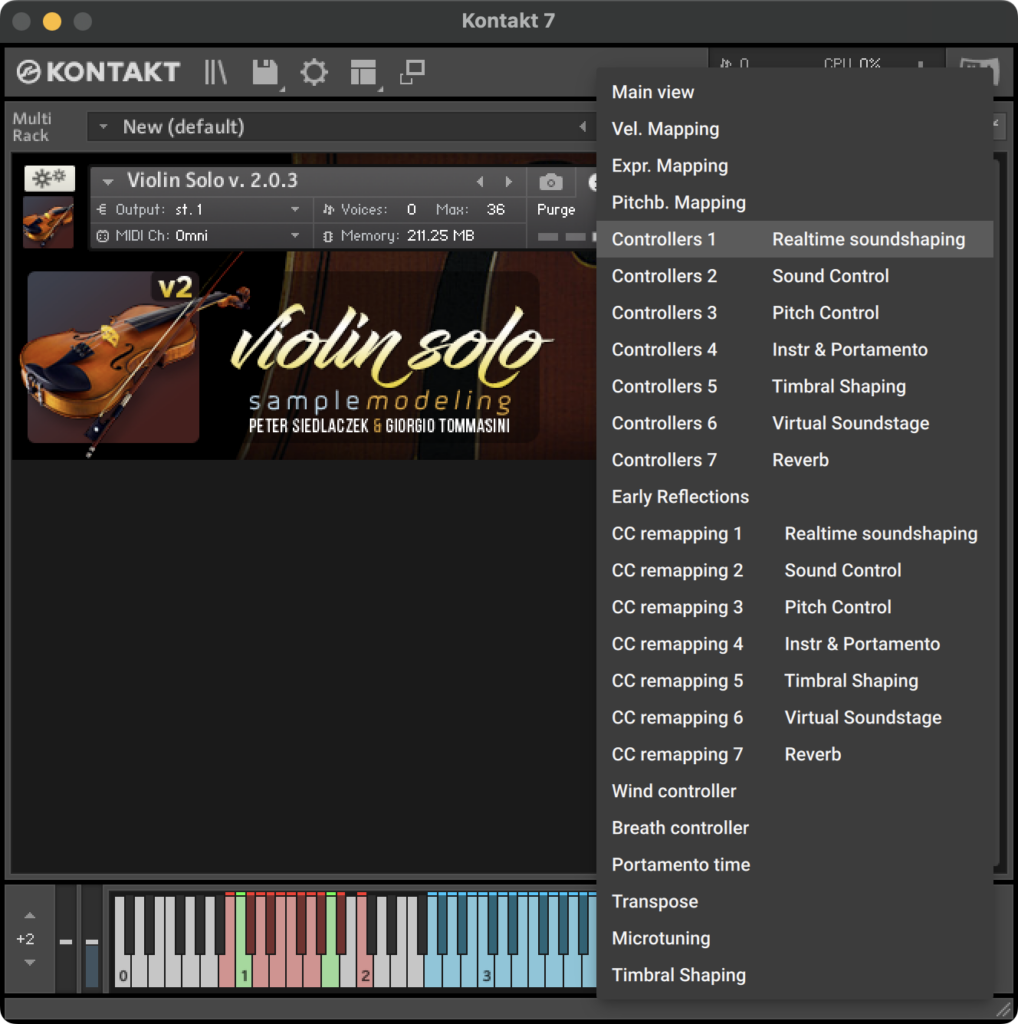 GUI - Solo Violin - Main Menu