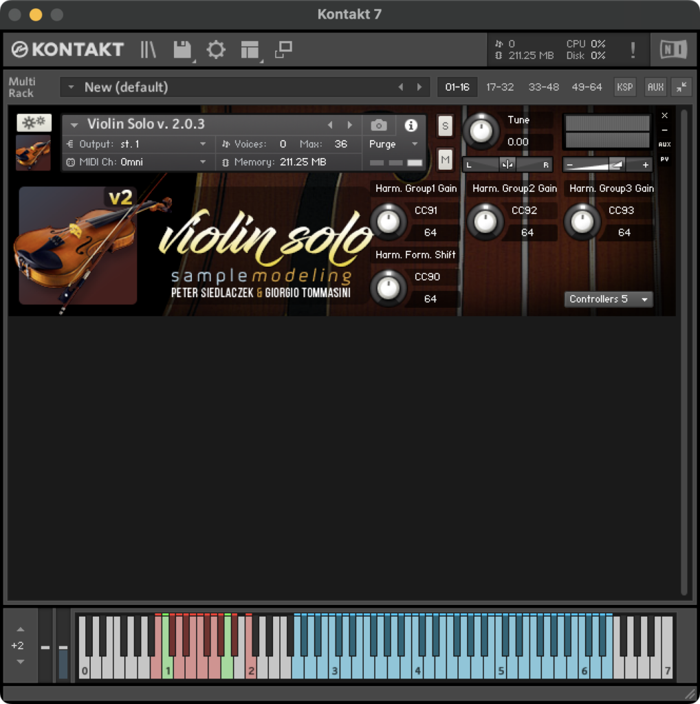 GUI - Solo Violin - Timbral Shaping